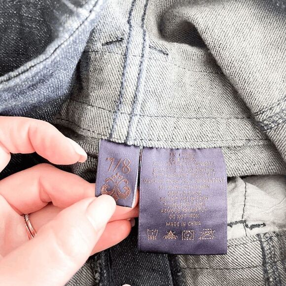 Dereon Women Denim Jeans Ultra High Waisted Corset Rhinestones Blue Sz 7/8 - Picture 6 of 13